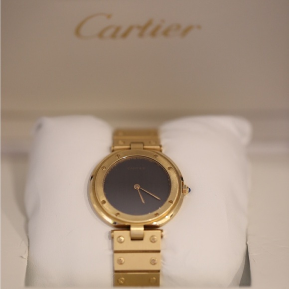 Cartier Santos Ronde yellow gold watch - Picture 10 of 16